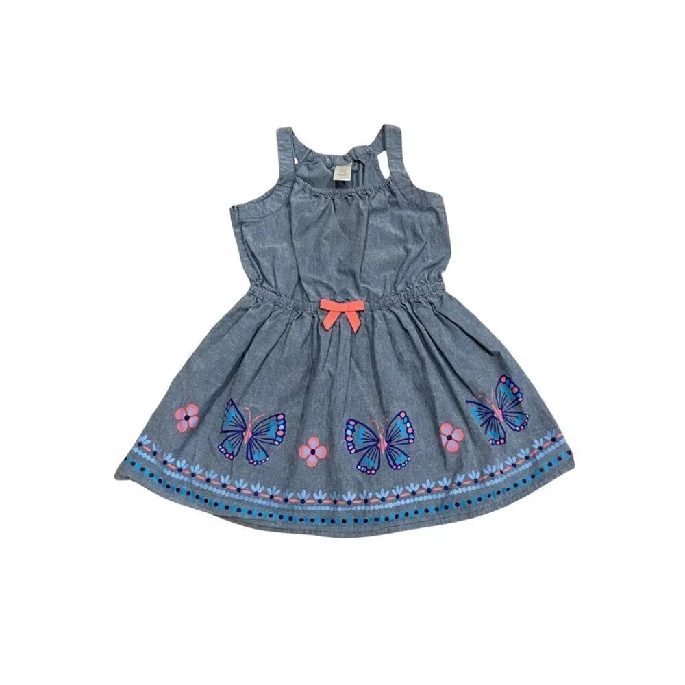 Gymboree Girl's Chambray Butterfly Sundress - Size 6 - Like New!